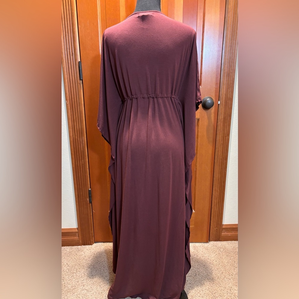 Barefoot Dreams Luxe Milk Jersey Paradise Cove Caftan in Rosewood, size S/M. - Picture 3 of 6